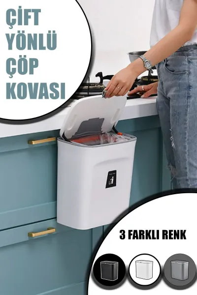 🍃15L ÇİFT YÖNLÜ ÇÖP KOVASI