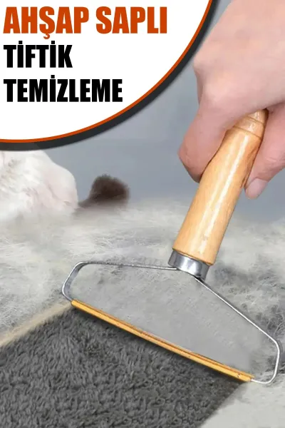 🧥AHŞAP SAPLI TİFTİK TEMİZLEYİCİ