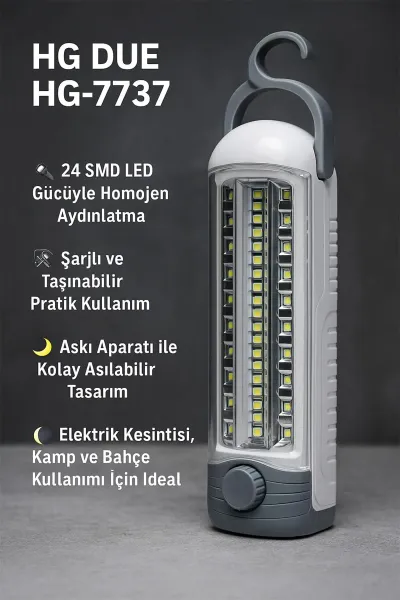 🔦HG DUE ŞARJLI IŞILDAK FENER