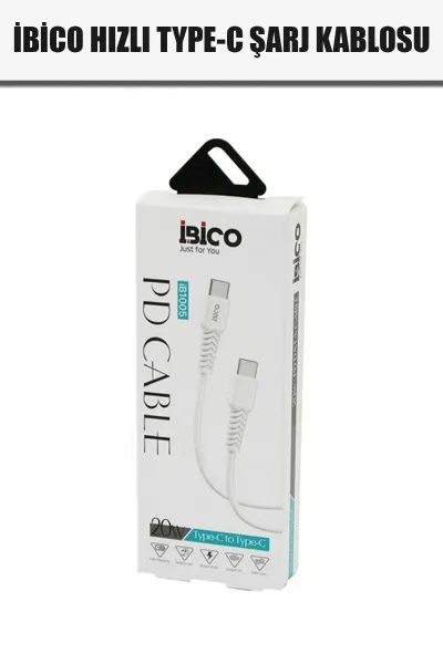 İBİCO TYPE-C TO= TYPE-C HIZLI TELEFON ŞARJ & DATA KABLOSU