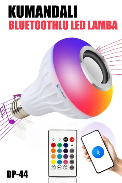 🎶KUMANDALI BLUETOOTHLU LED LAMBA