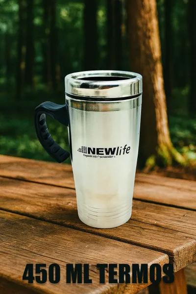NEWLİFE UZUN & ÇİFT ÇELİK 450ML TERMOS BARDAK