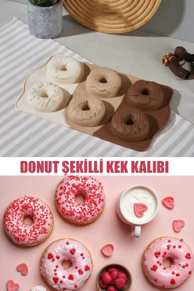 PABLITO HOME PBT-187 DONUT ŞEKİL MİNİ SİLİKON MUFFIN KEK KALIBI