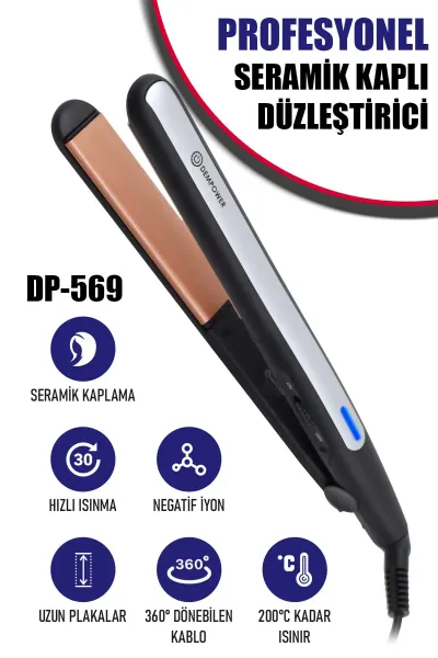 💇PROFESYONEL SERAMİK PLAKALI SAÇ DÜZLEŞTİRİCİ