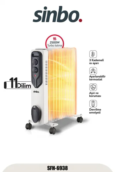 SİNBO 11 DİLİMLİ YAĞLI RADYATÖR SOBA & ISITICI