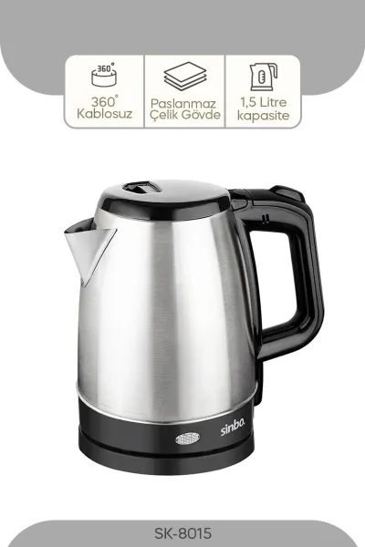 SİNBO SK-8015 ÇELİK KETTLE