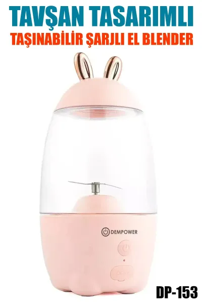 🐇TAVŞAN TASARIMLI ŞARJLI BLENDER