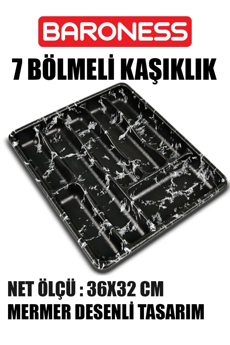 🖤BARONESS MERMER DESENLİ 7 BÖLMELİ KAŞIKLIK - dibidip