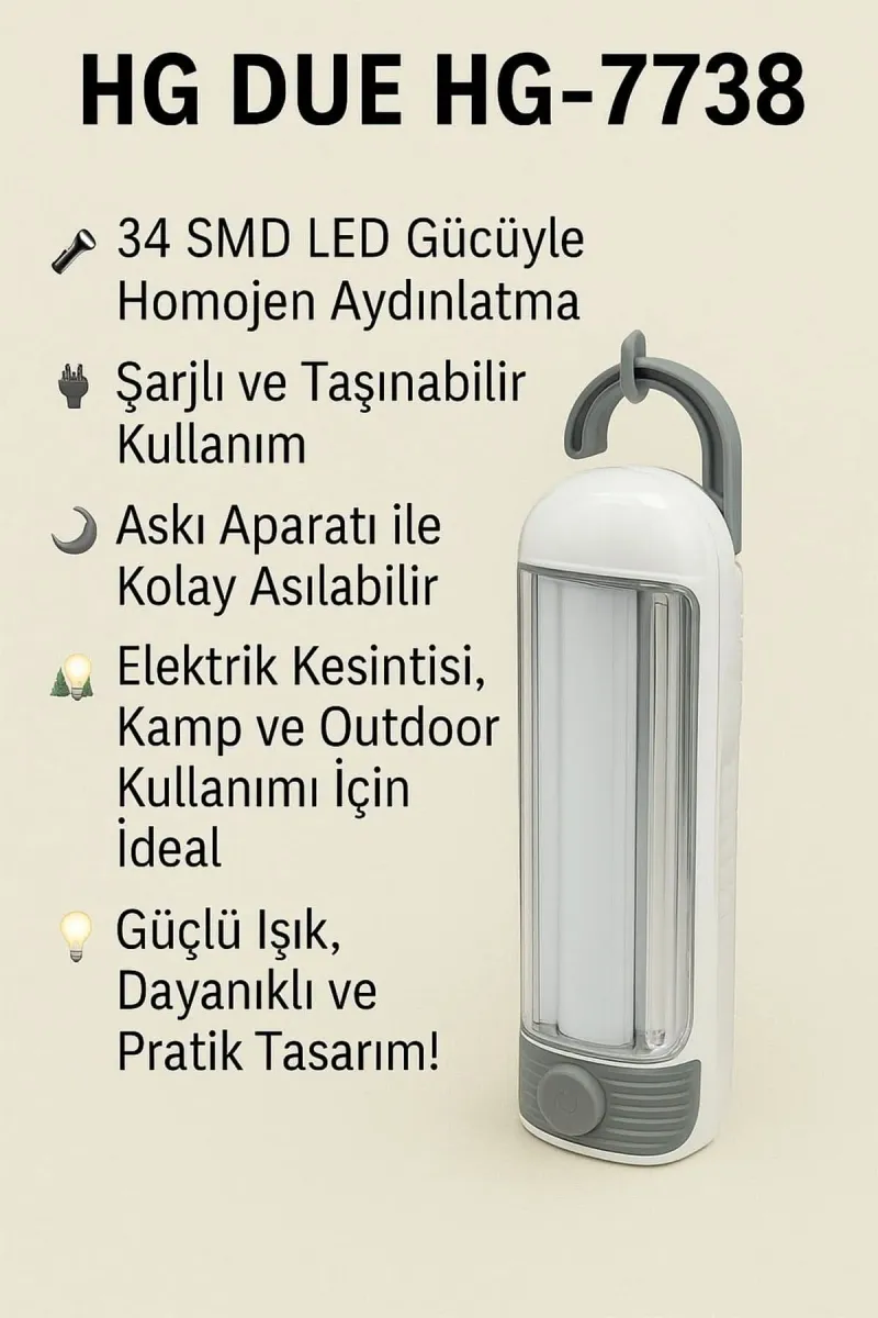 💡HG LED ŞARJLI IŞILDAK FENER - dibidip