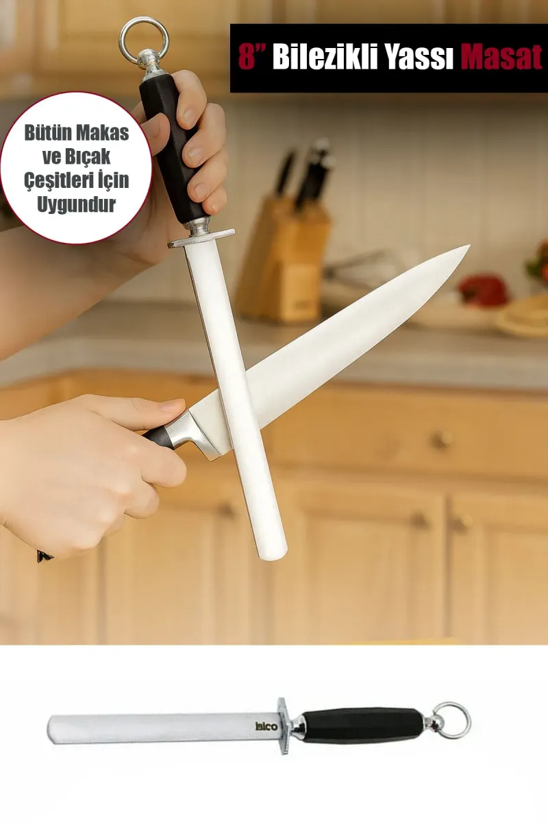 İBİCO 8'' METAL BİLEZİKLİ GENİŞ YASSI MASAT
