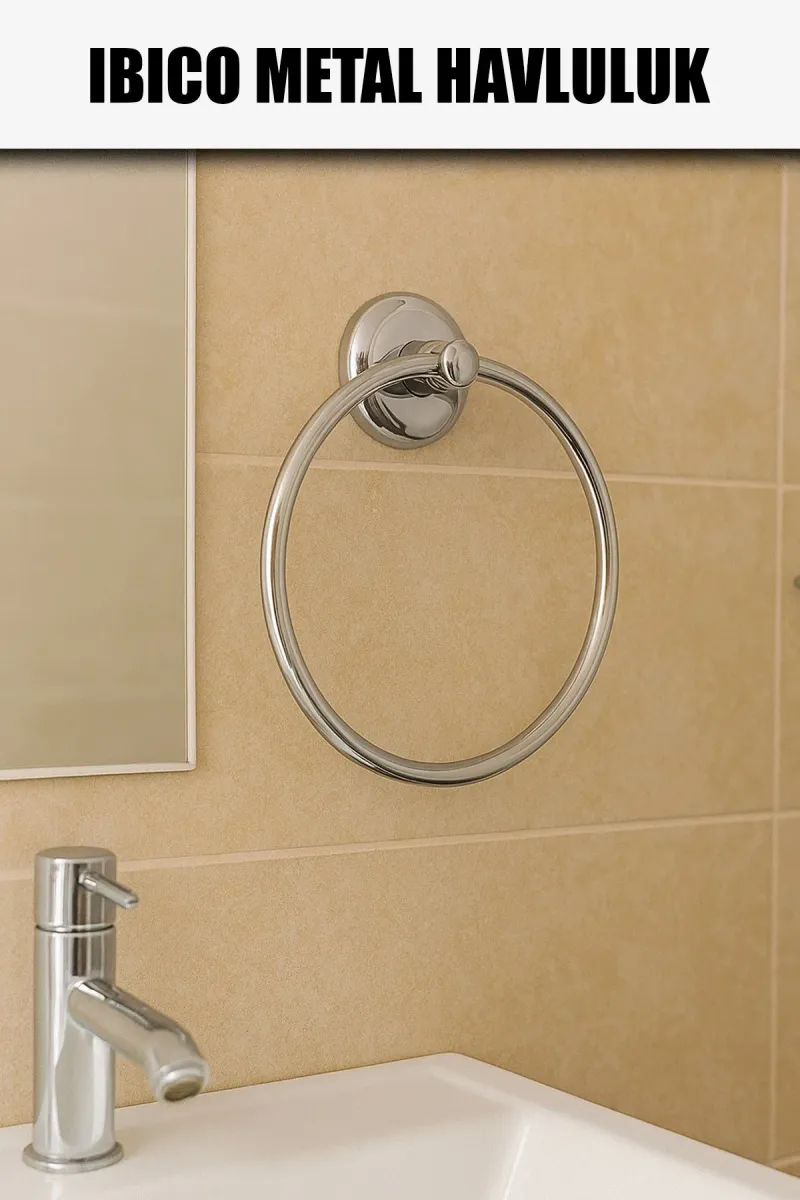 İBİCO BANYO BNY-217 YUVARLAK METAL HAVLULUK
