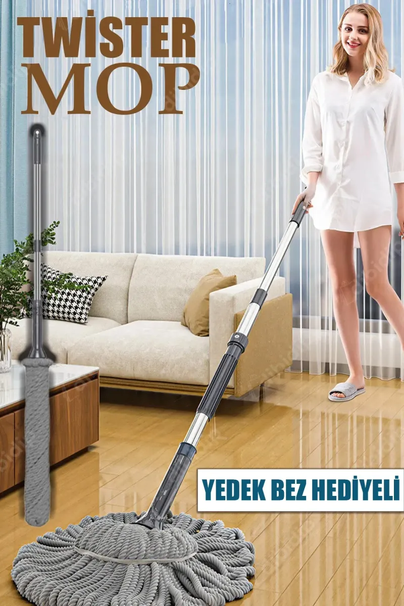 🧼KENDİNDEN SIKMALI TWISTER MOP - dibidip