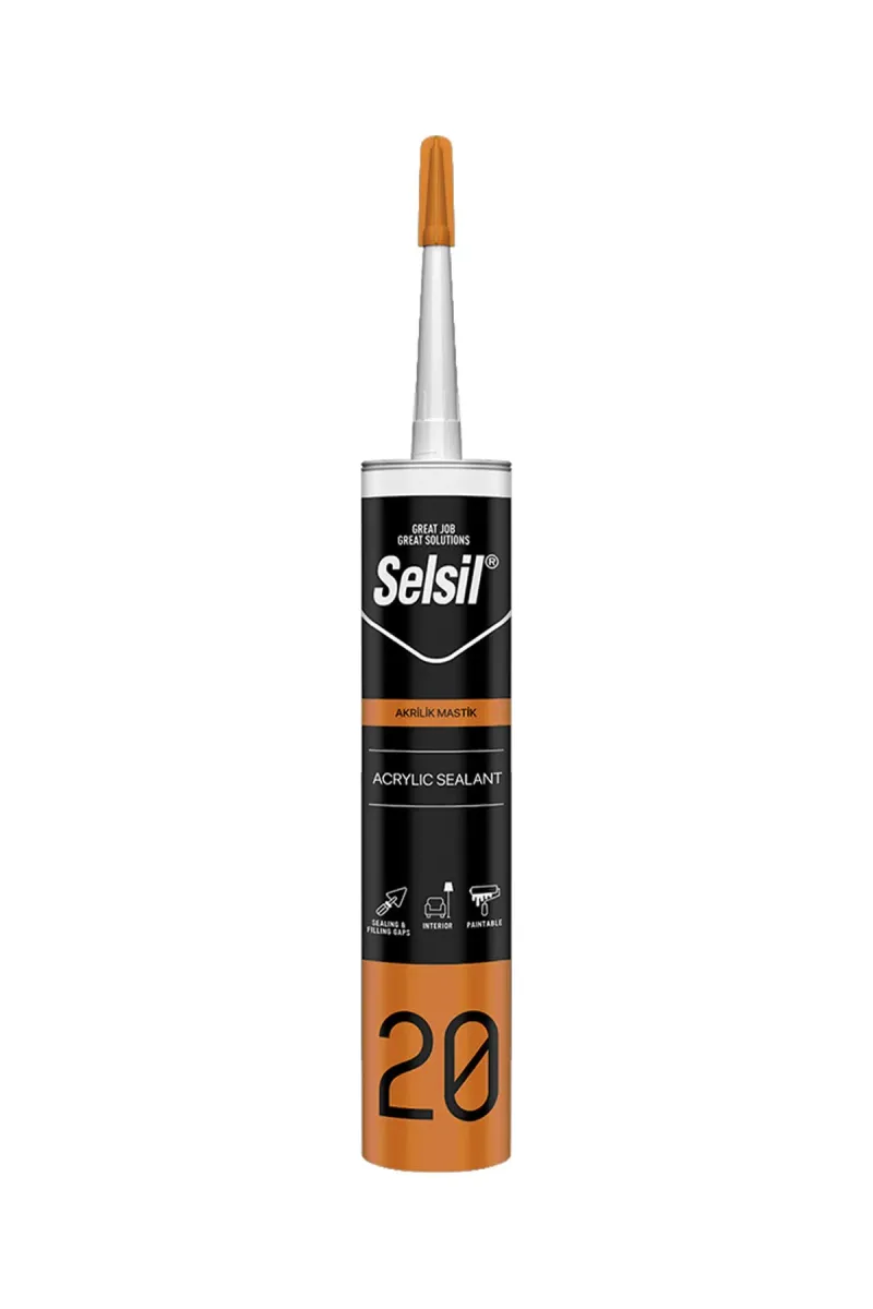 SELSİL -38 BEYAZ MASTİK SİLİKONİZE AKRİLİK