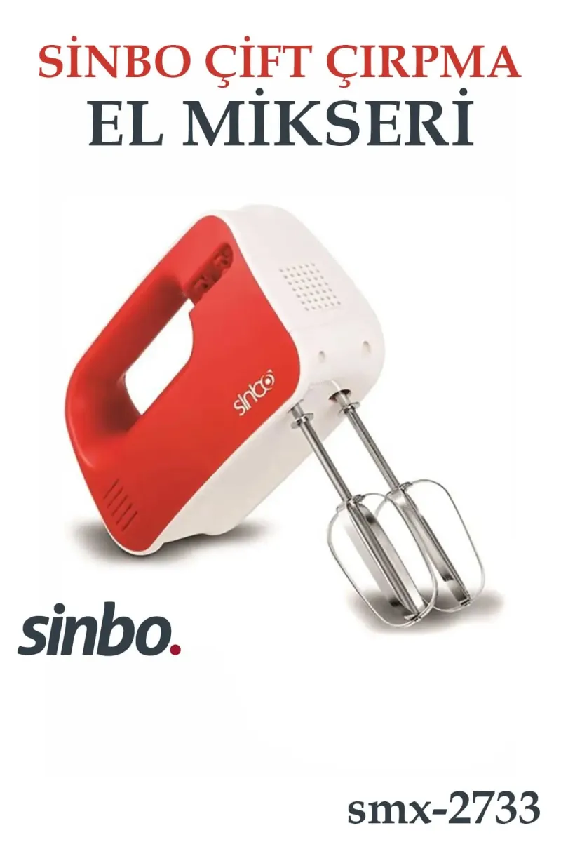 SİNBO SMX-2733 ÇİFT ÇIRPMA EL MİKSERİ - dibidip 