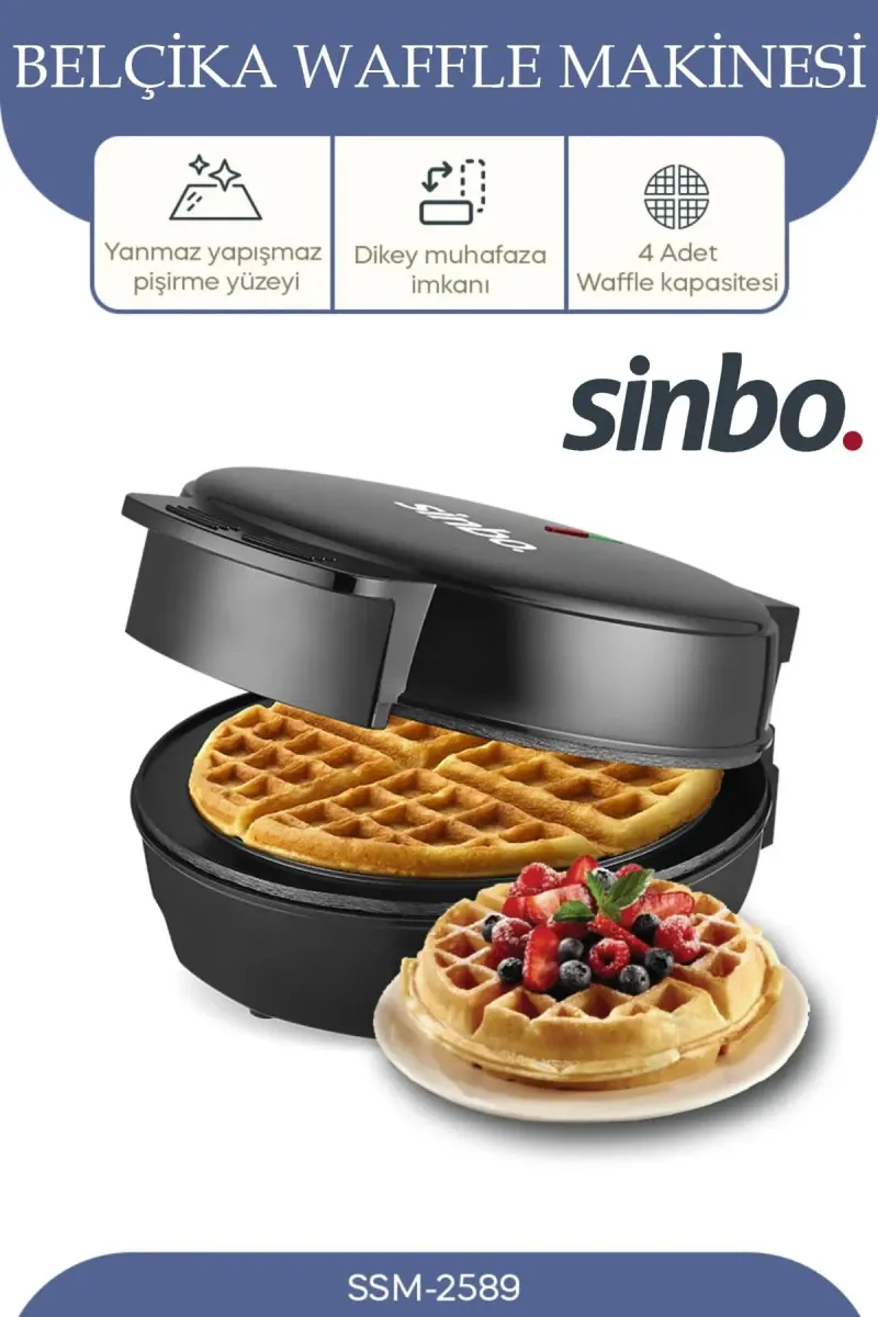SİNBO SSM-2589 WAFFLE MAKİNESİ - dibidip 