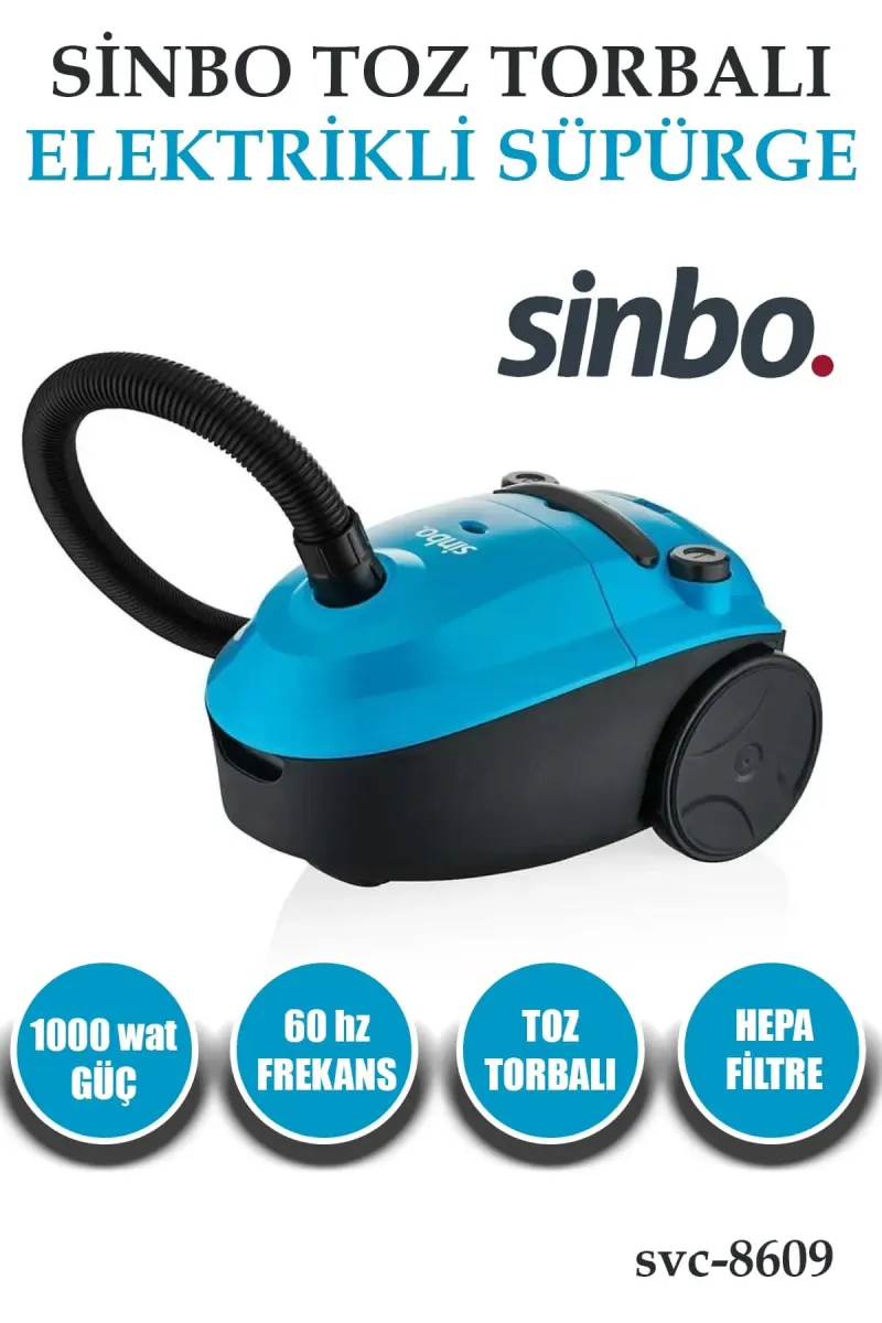 SİNBO SVC-8609 TOZ TORBALI SÜPÜRGE - dibidip 