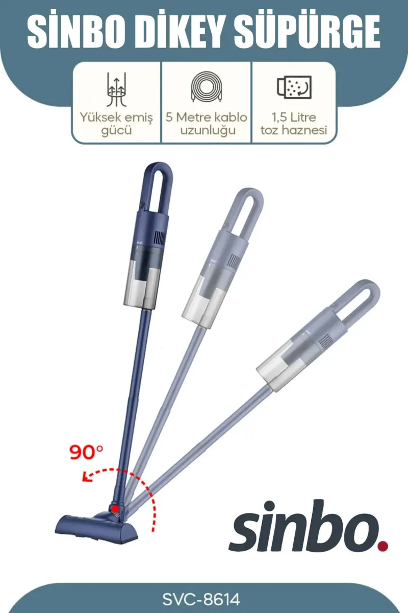 SİNBO SVC-8614 DİKEY SÜPÜRGE - dibidip 