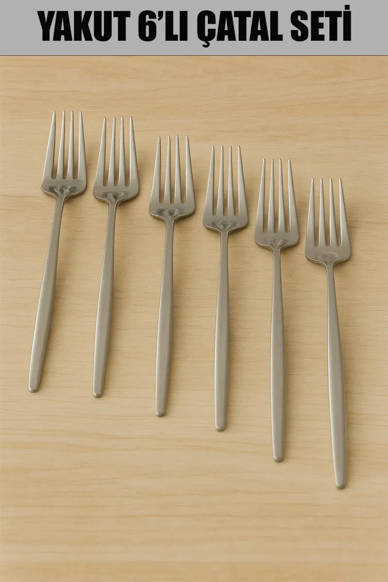 YAKUT 6 PARÇA METAL ÇATAL SETİ