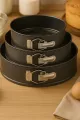 3 PARÇA METAL & KELEPÇELİ KEK KALIP SETİ