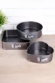3 PARÇA METAL & KELEPÇELİ KEK KALIP SETİ