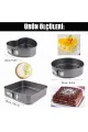 3 PARÇA METAL & KELEPÇELİ KEK KALIP SETİ