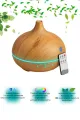 AHŞAP DESENLİ 500ML FİŞ ŞARJLI & KUMANDALI & LED IŞIKLI HAVA NEMLENDİRİCİ