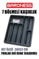 BARONESS GRİ 7 BÖLMELİ KAŞIKLIK - dibidip 