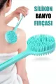 Çift Taraflı Silikon Uzun Saplı Banyo Fırçası