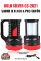 ⚡GOLD SİLVER ŞARJLI EL FENERİ - dibidip