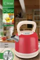 KİWİ KK-3340R KIRMIZI NOSTALJİ DEMLİK MODEL ÇELİK KETTLE SU ISITICI 2.2LT