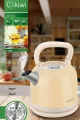 KİWİ KK-3340W KREM NOSTALJİ DEMLİK MODEL ÇELİK KETTLE SU ISITICI 2.2LT