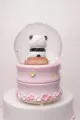 PANDALI BÜYÜK BOY & 10CM  PİLLİ & IŞIKLI MÜZİKLİ KAR KÜRESİ
