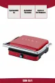 SİNBO KIRMIZI IZGARA VE TOST MAKİNESİ