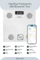 SİNBO SBS-4472 BEYAZ YAĞ ÖLÇER AKILLI BLUETOOTH CAM BASKÜL