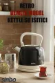 SİNBO SK-8035 RETRO SİYAH NOSTALJİ DEMLİK MODEL ÇELİK KETTLE SU ISITICI