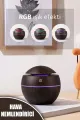 YUVARLAK AHŞAP GÖRÜNÜMLÜ USB ŞARJLI & IŞIKLI  HAVA NEMLENDİRİCİ
