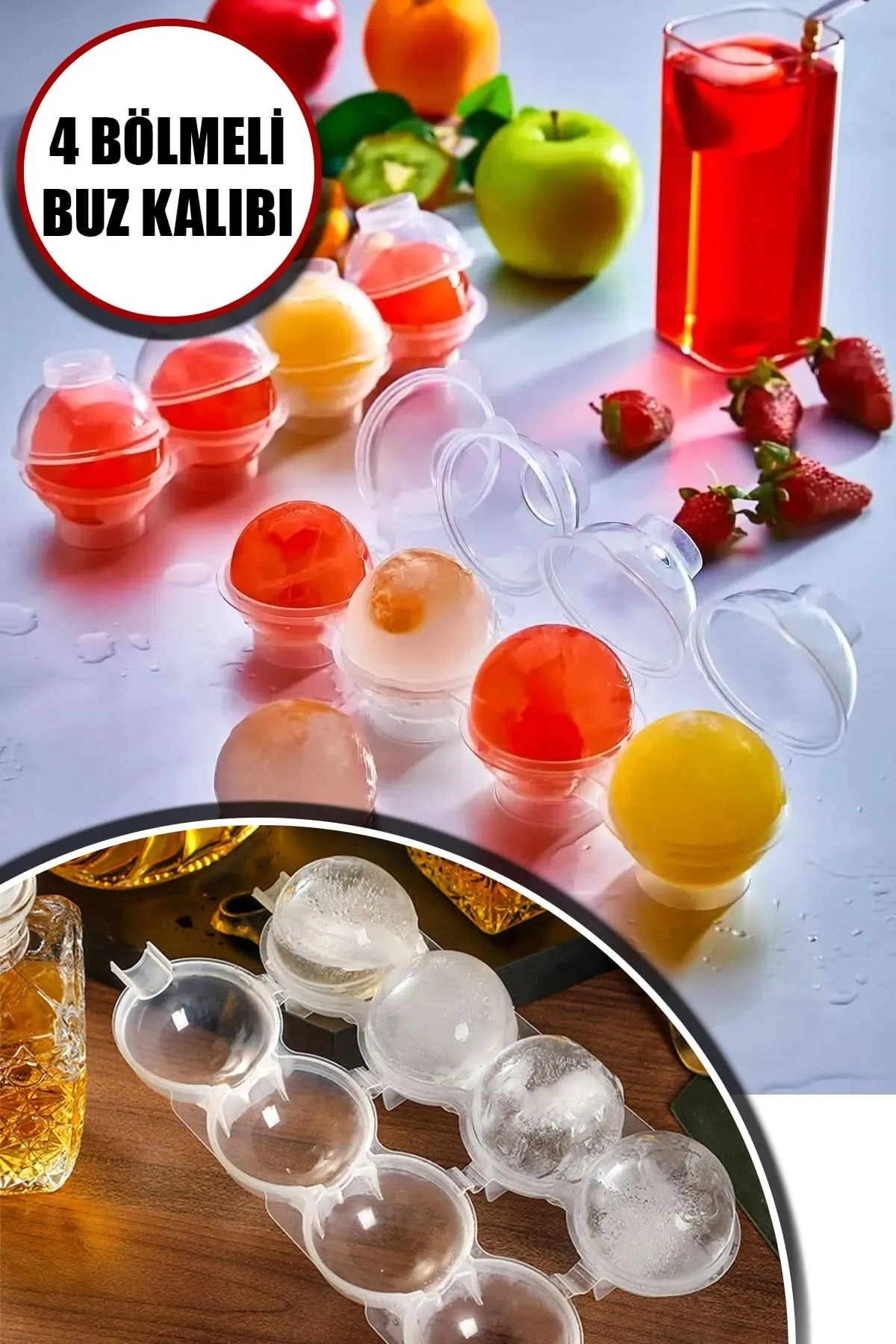 🧊4 BÖLMELİ BUZ KALIBI
