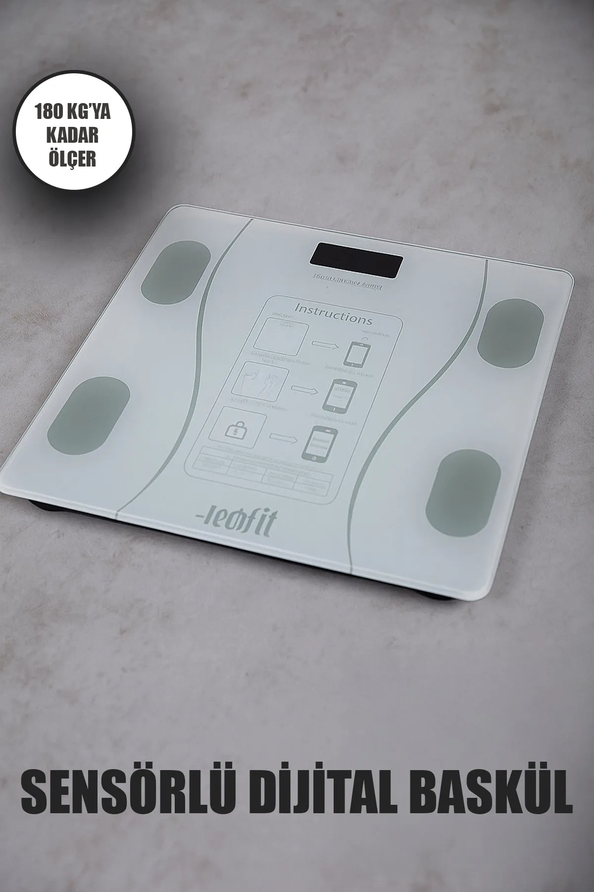 BLUETOOTH & VÜCUT ANALİZLİ DİJİTAL BASKÜL TERAZİ TARTI