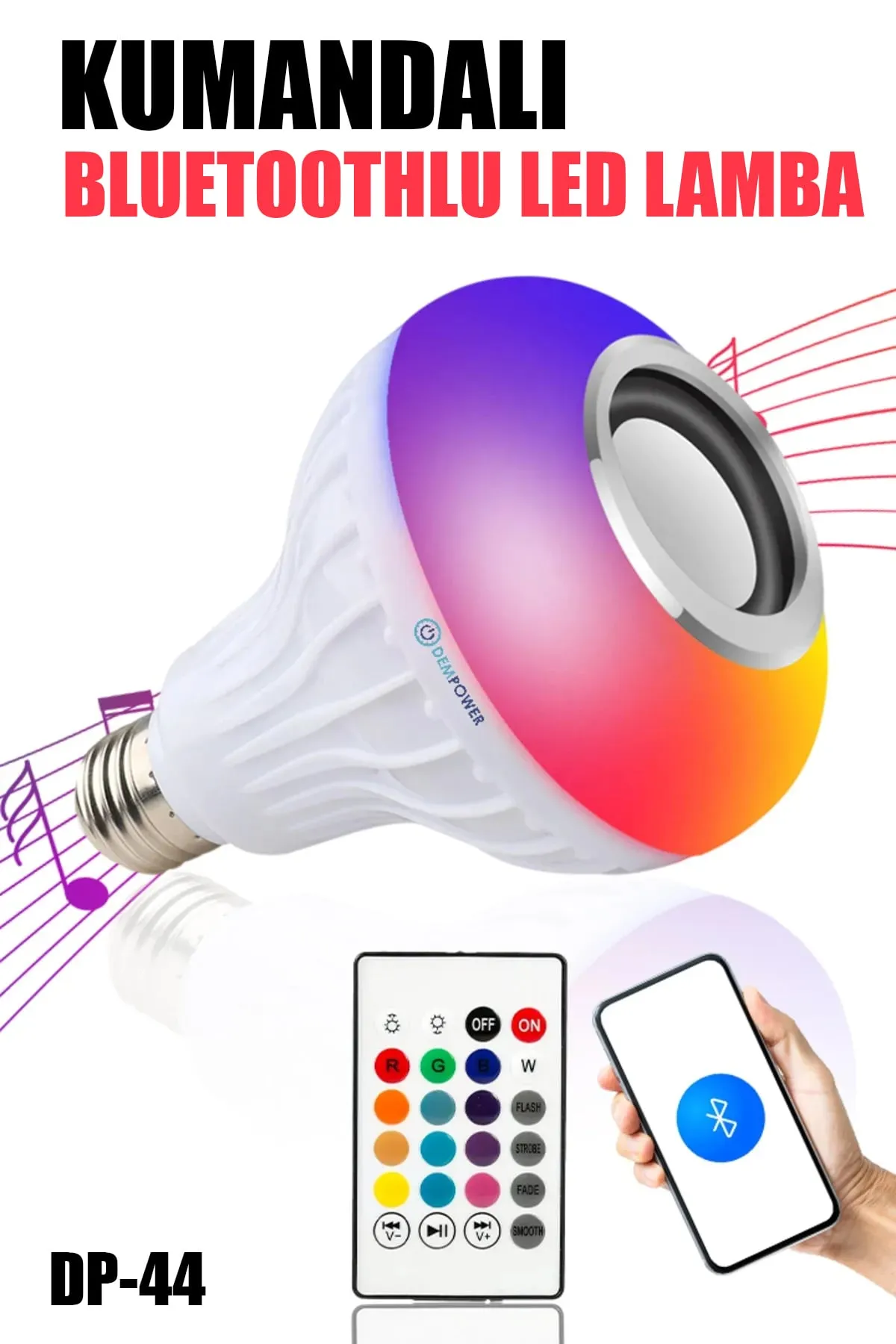 🎶KUMANDALI BLUETOOTHLU LED LAMBA