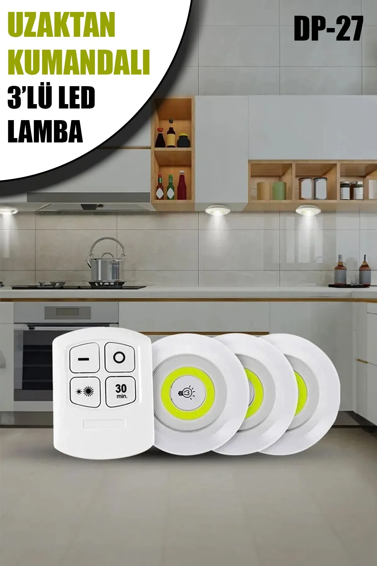🔦UZAKTAN KUMANDALI 3 LÜ LED LAMBA