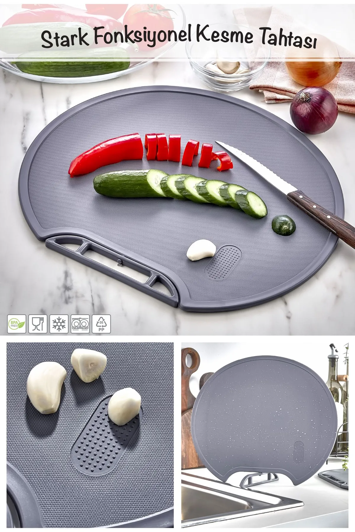 🍽️YUVARLAK KESİM TAHTASI